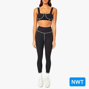 WeWoreWhat Corset Active Set Top Leggings Black Danielle Bernstein